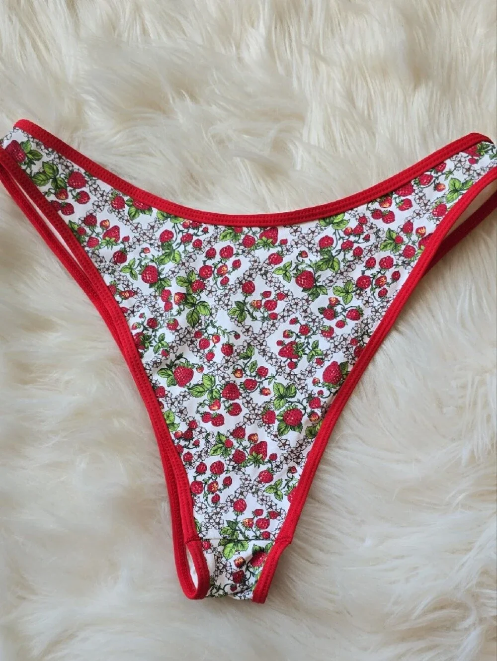 Frankie's Dove Classic Bikini Bottoms  Strawberry Print SIZE M